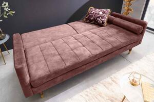 Design ágyazható kanapé Walvia 196 cm rózsaszín