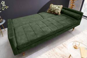 Design ágyazható kanapé Walvia 196 cm zöld