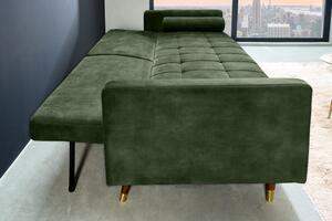 Design ágyazható kanapé Walvia 196 cm zöld
