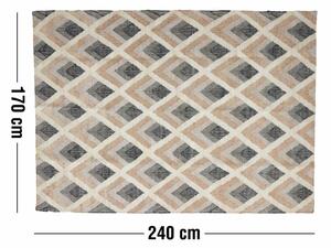 Juska szőnyeg, 170x240 cm, fekete-fehér