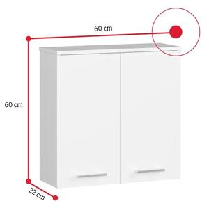 IFA W60 függő fürdőszoba szekrény, 60x60x22, fehér