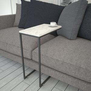 Callen dohányzóasztal, fehér márvány, 46 cm