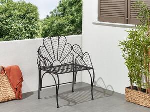Fekete fém kerti szék LIGURIA