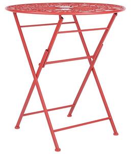 Piros fém kültéri asztal ⌀ 70 cm SCARIO