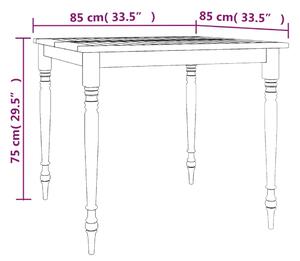 VidaXL tömör tíkfa Batavia asztal 85 x 85 x 75 cm