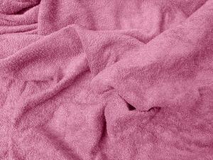 Frottír rózsaszín lepedő 90x200 cm