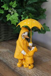 Sárgaruhás kacsák esernyővel 14cm