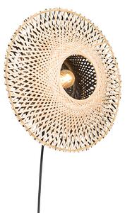 Okos fali lámpa bambusz 30 cm dugóval, Wi-Fi-vel - Rina