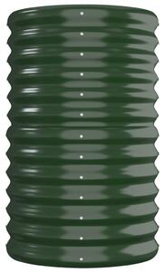 VidaXL zöld porszórt acél kerti magaságyás 260x40x68 cm