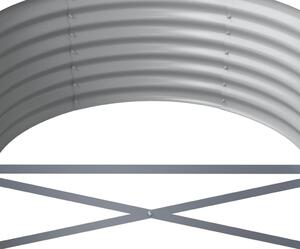 VidaXL ezüstszínű porszórt acél kerti magaságyás 620x80x36 cm