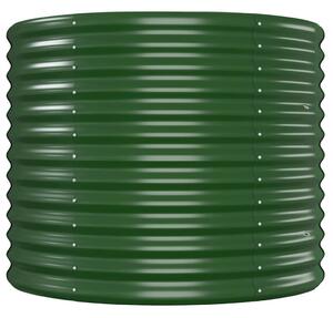 VidaXL zöld porszórt acél kerti magaságyás 512x80x68 cm