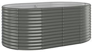 VidaXL szürke porszórt acél kerti magaságyás 175x100x68 cm