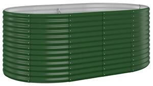 VidaXL zöld porszórt acél kerti magaságyás 175x100x68 cm