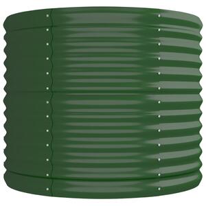 VidaXL zöld porszórt acél kerti magaságyás 296x80x68 cm