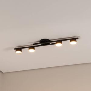 EMIBIG LIGHTING Mennyezeti lámpa Fragment, fekete, 86 cm hosszú, fém, 4 lámpás., dimmelhető, Fekete, Nappali / Étkező, fém, Modern