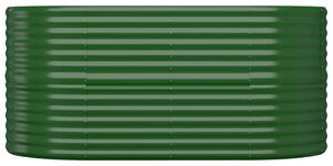 VidaXL zöld porszórt acél kerti magaságyás 152x80x68 cm