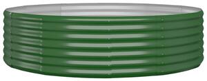 VidaXL zöld porszórt acél kerti magaságyás 140x140x36 cm