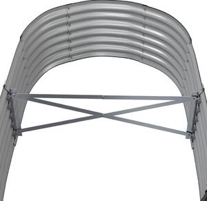 VidaXL antracitszürke porszórt acél kerti magaságyás 152x80x36 cm