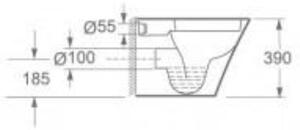 AREZZO DESIGN INDIANA mély öblítésű íves álló WC alsó/hátsó kifolyású