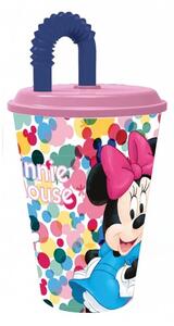 Disney Minnie szívószálas pohár színes