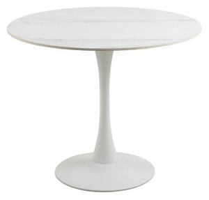 Asztal Norsica 616, 75cm, Fehér márvány