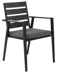 Fekete kerti szék négydarabos szettben TAVIANO
