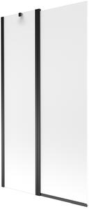 Mexen Flip, 1 szárnyas kádparaván 100 x 150 cm, 6 mm-es matt üveg, fekete profil, 894-100-101-70-30