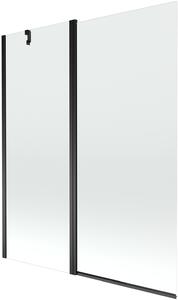 Mexen Flip, 1 szárnyas kádparaván 140 x 150 cm, 6 mm átlátszó üveg, fekete profil, 894-140-101-70-00