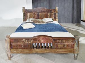 Massziv24 - COLORES ágy 120x200cm lakkozott indiai öregfa