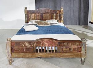 Massziv24 - COLORES ágy 180x200cm lakkozott indiai öregfa