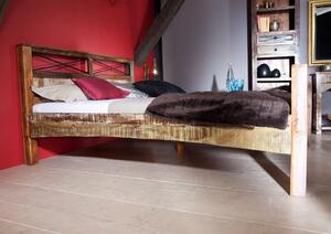 Massziv24 - OLDTIME ágy 160x200cm lakkozott indiai öregfa