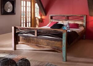 Massziv24 - OLDTIME ágy 180x200cm lakkozott indiai öregfa