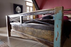 Massziv24 - OLDTIME ágy 160x200cm lakkozott indiai öregfa