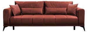 KONDELA Szétnyitható kanapé, terrakotta, GRACE BIG SOFA