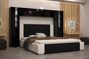 Prince Panama 8 hálószoba bútor magasfényű fekete (256cm)