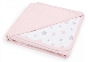 Ceba Baby pamut babapléd 90X100 cm - Candy pink + Pink Stars