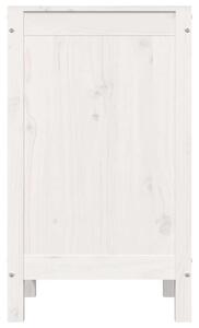 VidaXL fehér tömör fenyőfa szennyestartó láda 44 x 44 x 76 cm