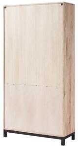 Massziv24 - TIROL Vitrin 205x103 cm, világosbarna, tölgyfa