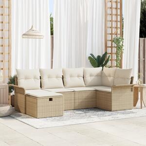 Kerti Kanapé Szett párnával tárolóval 6 pcs Poli rattan