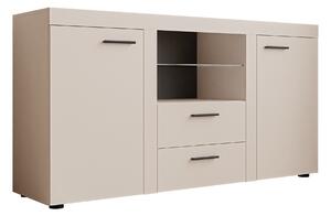 Komód Univio, Laminált forgácslap, 82x157x40cm, Bézs
