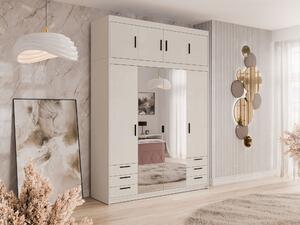 Gardróbszekrény Novduni 120, Laminált forgácslap, 246x177x53cm, Bézs