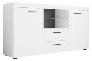 Komód Univio, Laminált forgácslap, 82x157x40cm, Fehér