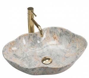 Rea Pearl Ruststone, pultra szerelhető mosdó 505x380x135 mm, kőutánzat, REA-U0620