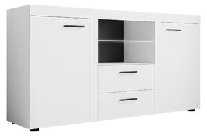 Komód Univio, Laminált forgácslap, 82x157x40cm, Fehér