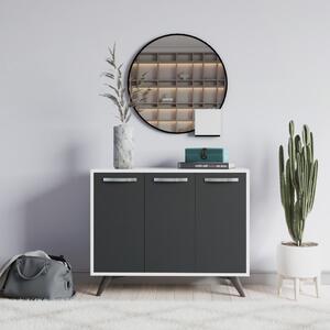 Piffa konyhaszekrény, fehér-antracit, 100 cm