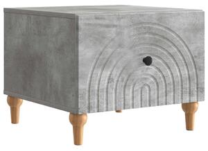 Dohányzóasztal fiókkal Betonszürke 49 x 50 x 40 cm Szerelt Fa