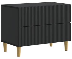 Éjjeliszekrény fiókkal Fekete 62 x 34,5 x 48 cm Szerelt Fa