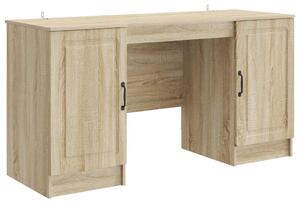 Asztal polcokkal Sonoma Tölgy 142,5 x 50 x 75 cm Szerelt Fa