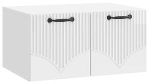 Fali TV szekrény Magasfényű Fehér 59,5 x 41 x 30 cm Szerelt Fa
