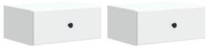 Fali éjjeli szekrény 2 pcs Fehér 49 x 34,5 x 20 cm Szerelt Fa